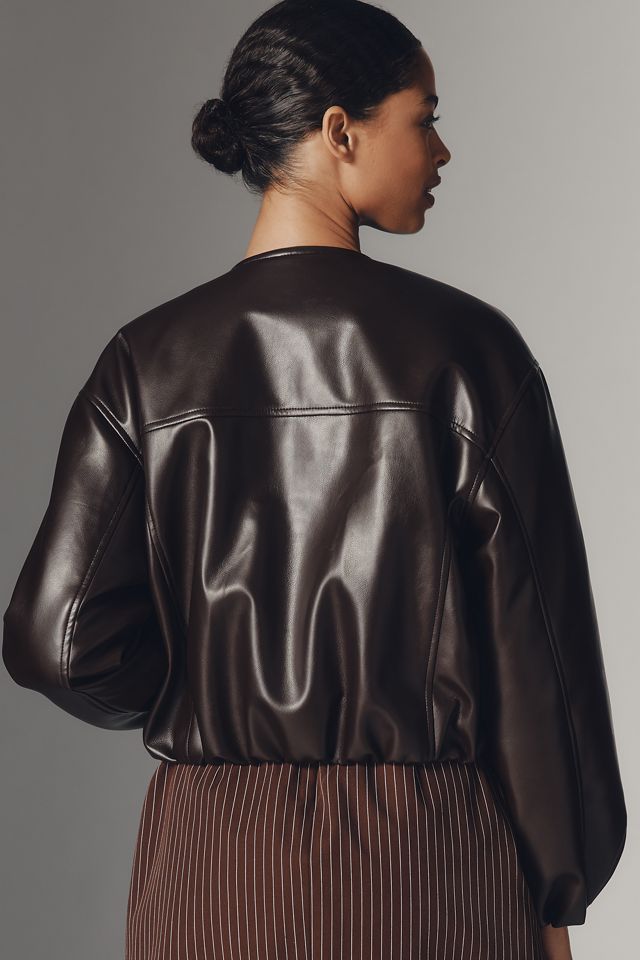 BLANKNYC Grand Slam Faux-Leather Bomber Jacket #2