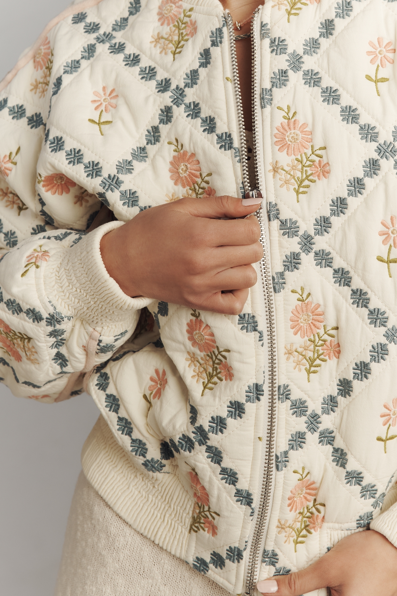 BLANKNYC Sought After Embroidered Bomber Jacket