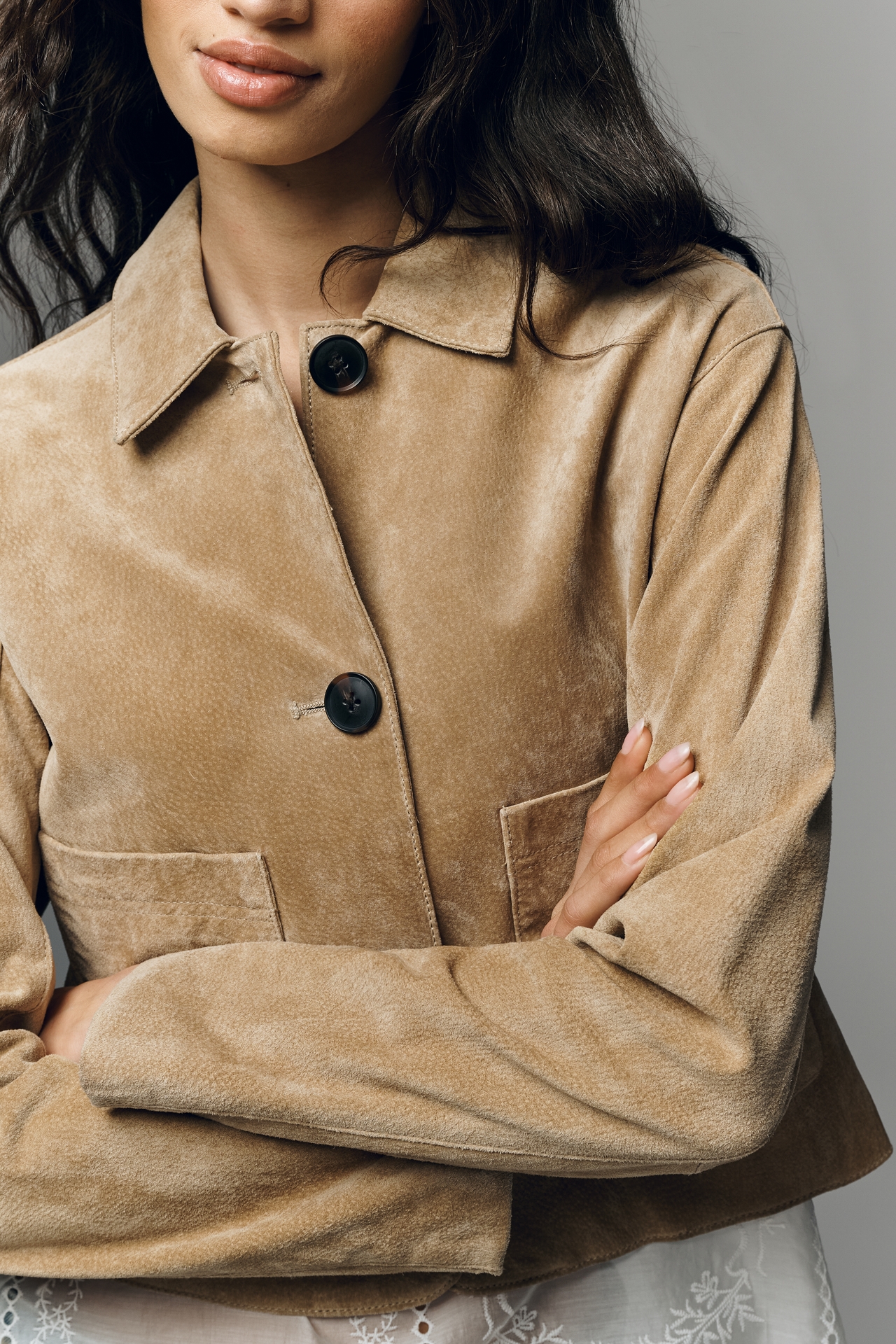 BLANKNYC Real Suede Crop Jacket