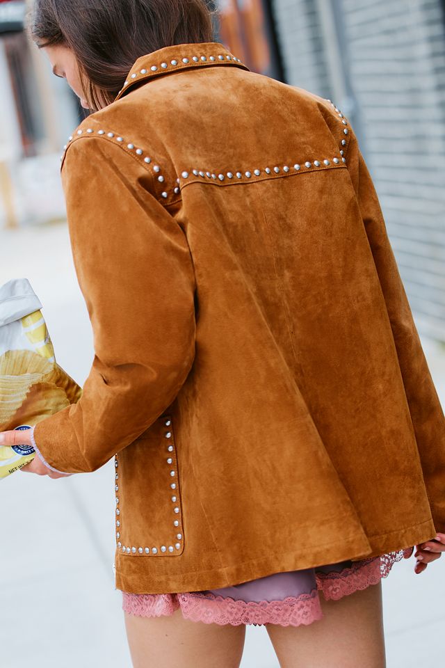 BLANKNYC Real Suede Studded Jacket | Anthropologie