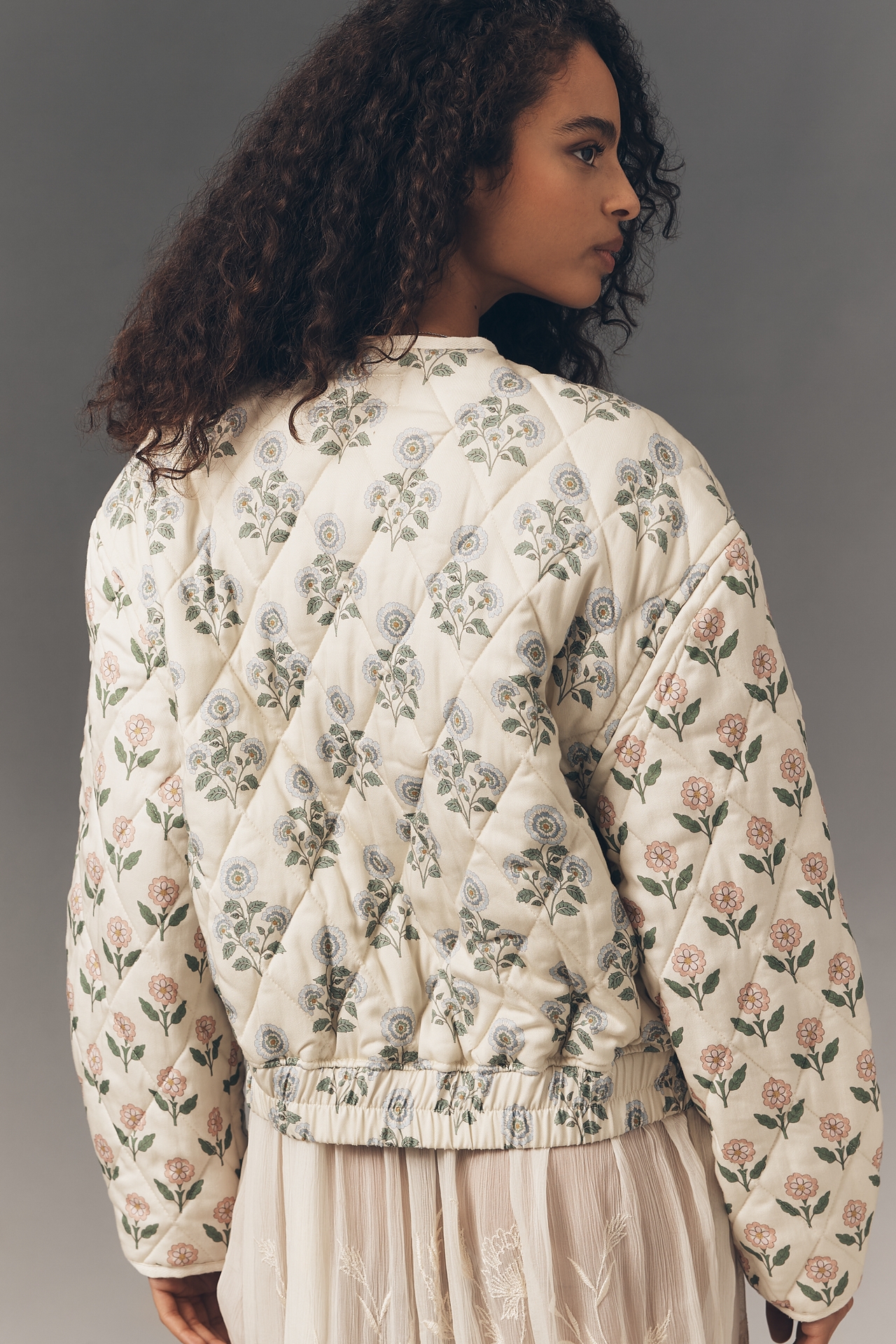 BLANKNYC Block Party Floral Quilted Jacket