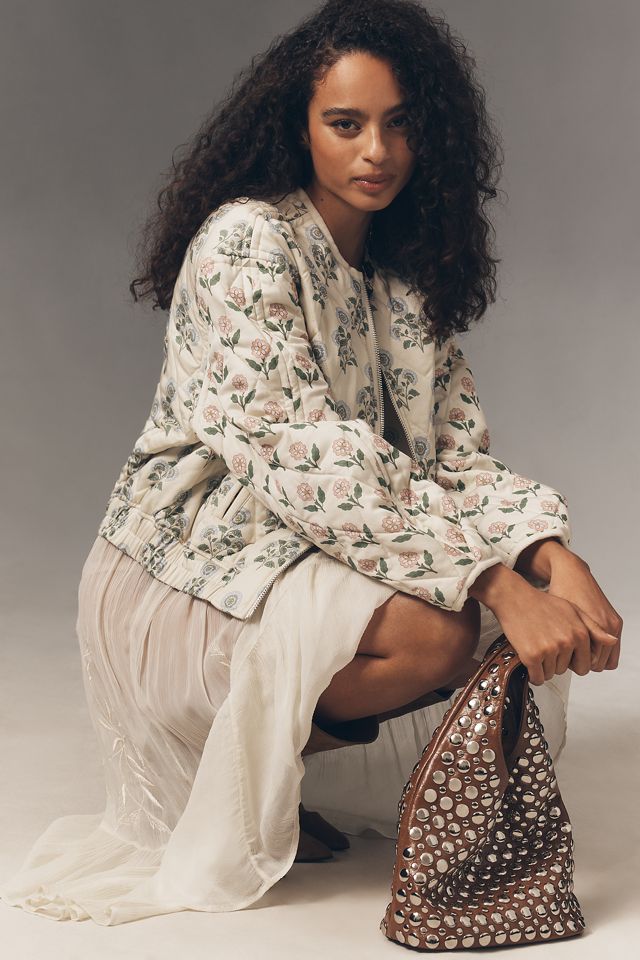 BLANKNYC Block Party Floral Quilted Jacket | Anthropologie