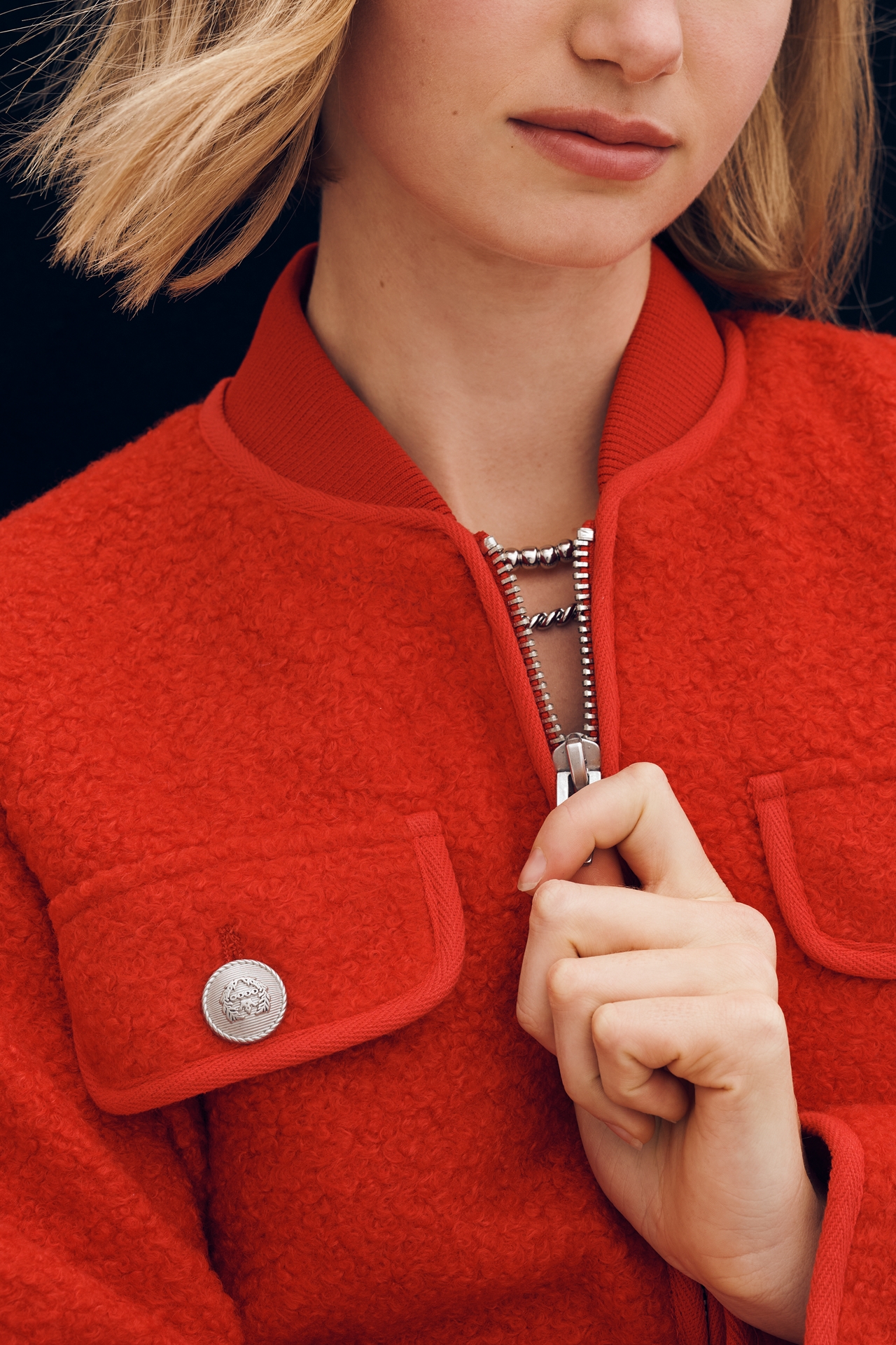 BLANKNYC Flying Private Cropped Bomber Jacket