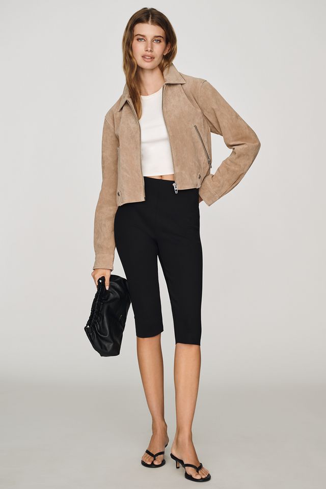 BLANKNYC Cropped Suede Moto Jacket #2