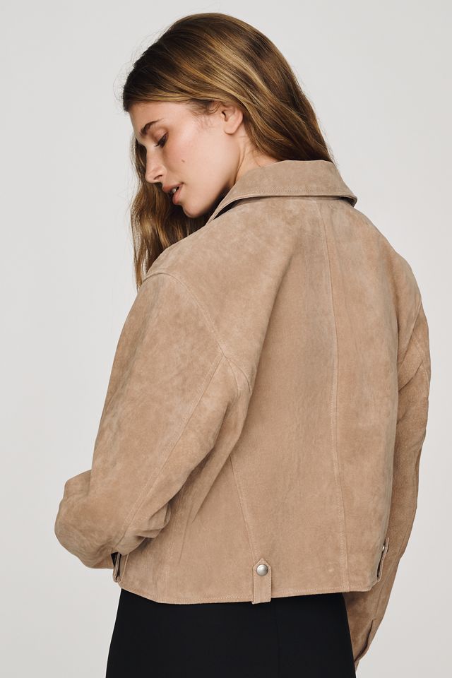 BLANKNYC Cropped Suede Moto Jacket #3