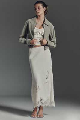 BLANKNYC Cropped Wildleder Moto Jacke