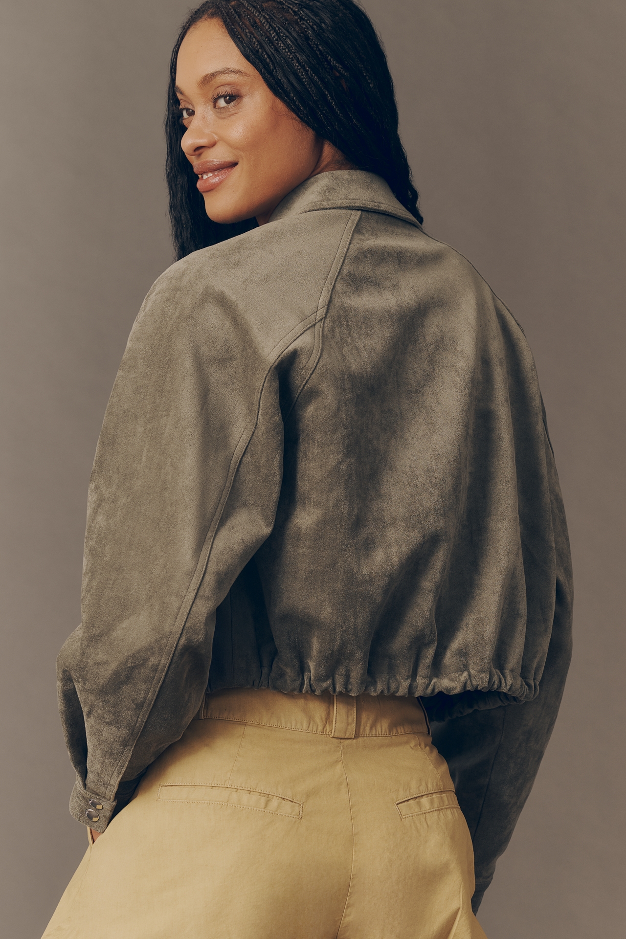 BLANKNYC Desert Sage Faux Suede Jacket
