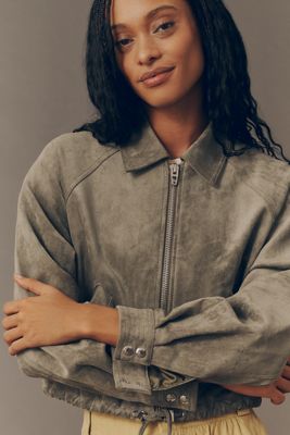 BLANKNYC Desert Sage Faux Suede Jacket