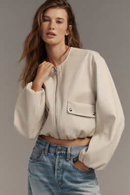 BLANKNYC Faux Leather Bomber Jacket