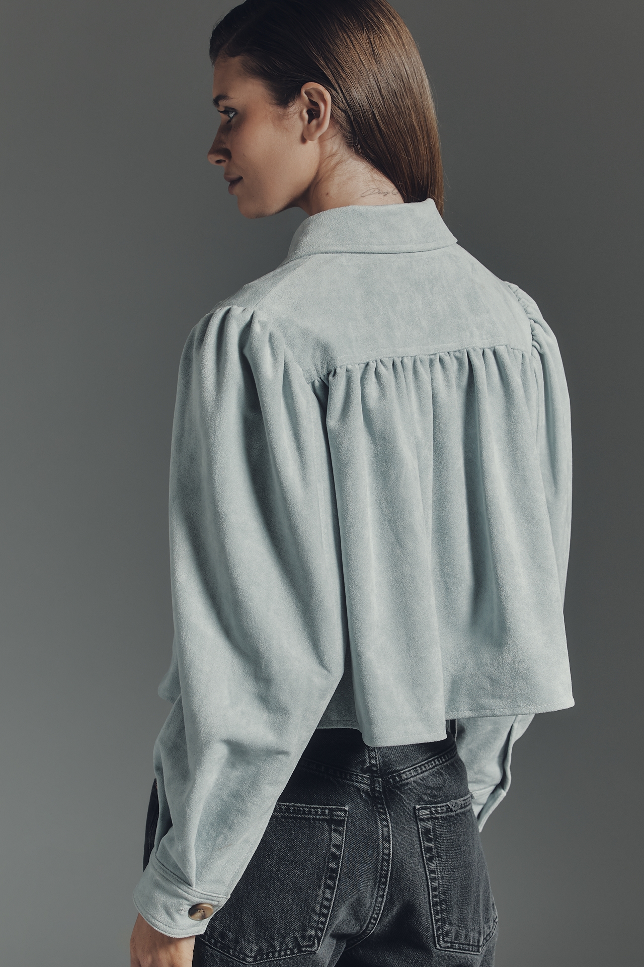 BLANKNYC Crop Buttondown Jacket