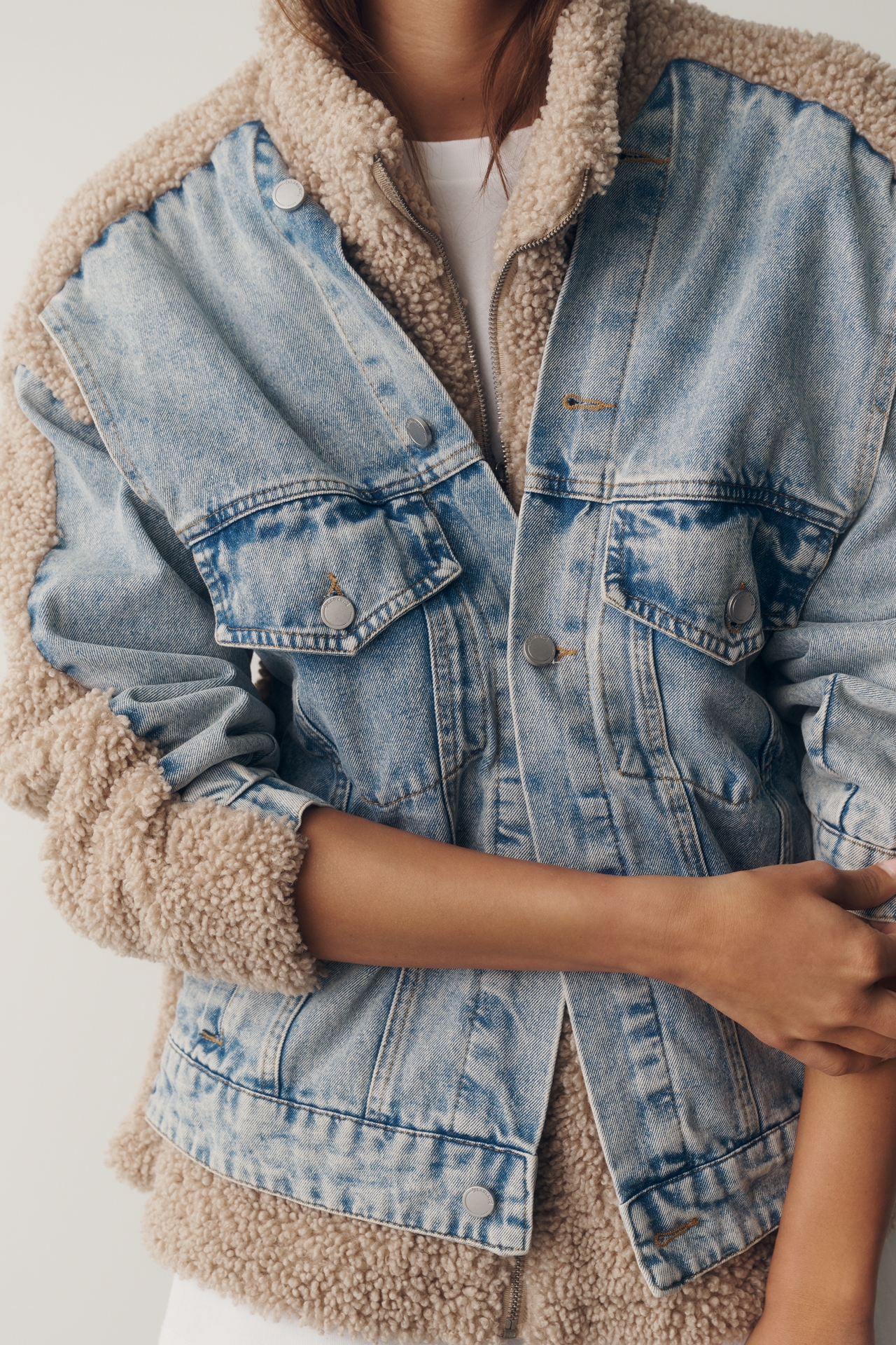 BLANKNYC Fuzzy Wuzzy Denim Jacket
