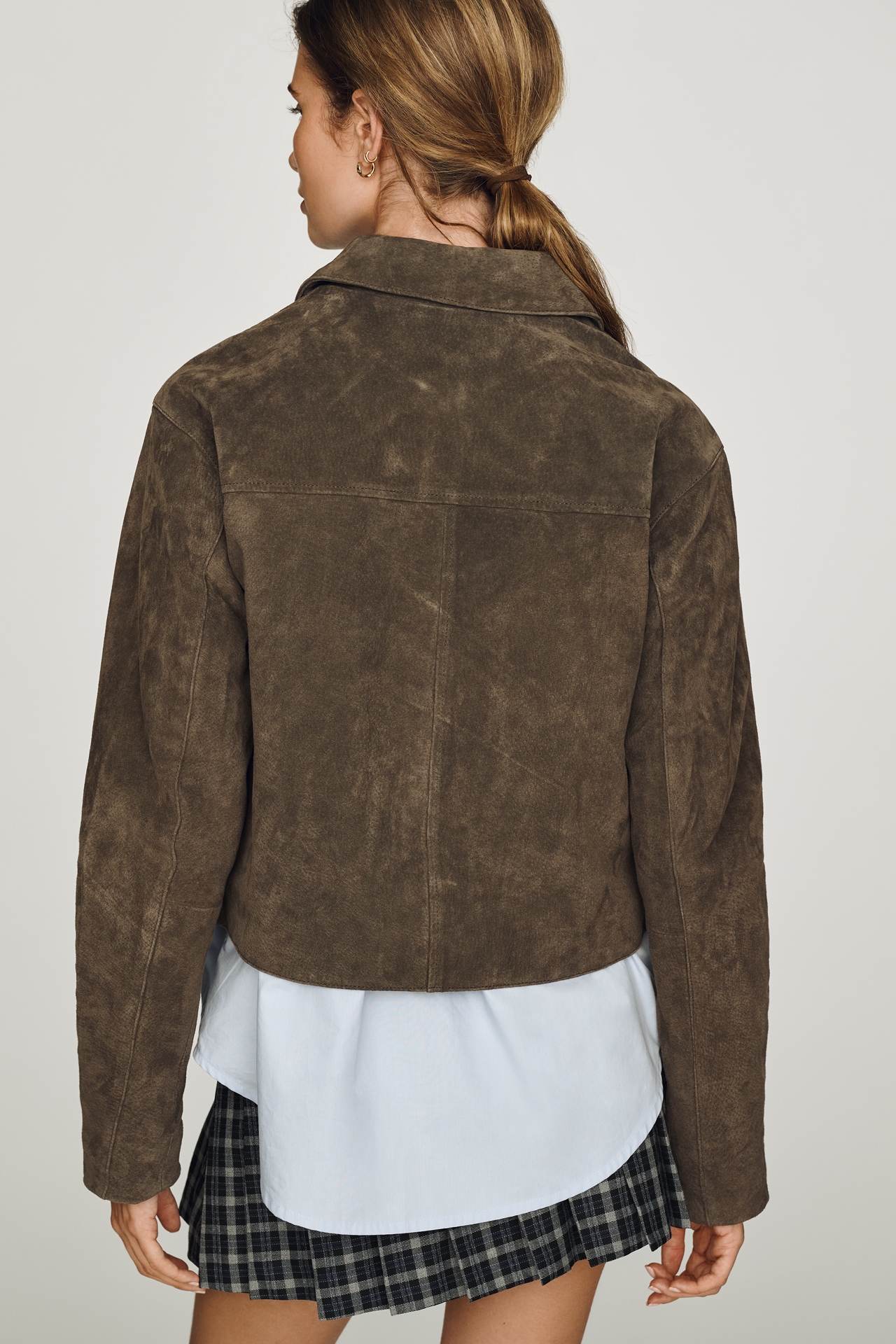 BLANKNYC Cropped Suede Jacket