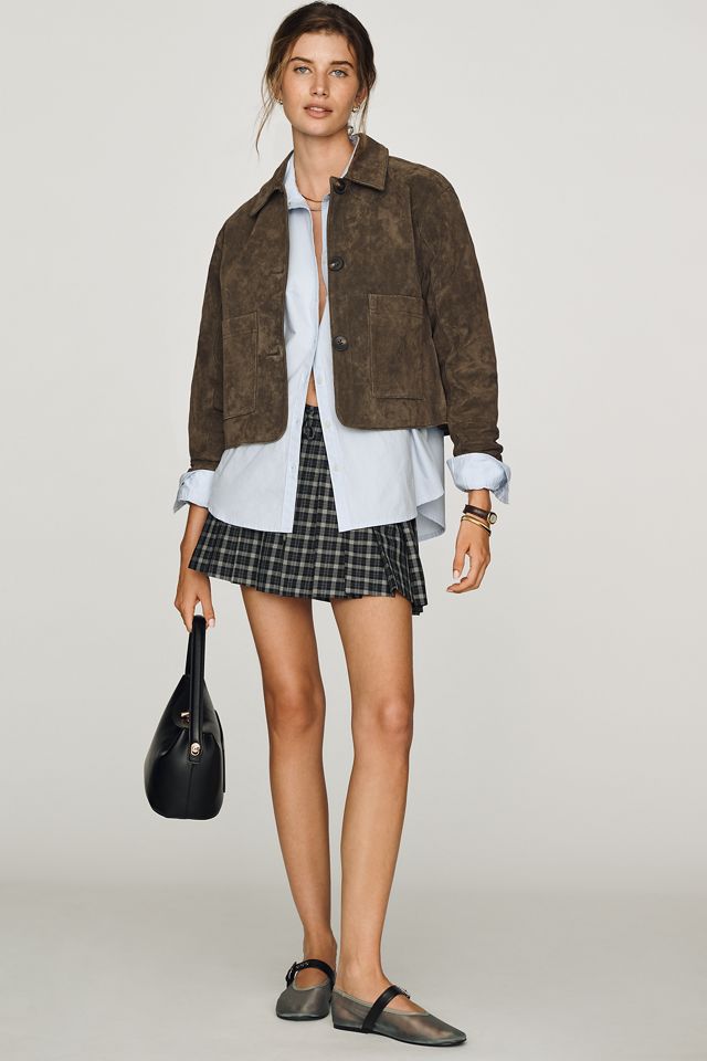 BLANKNYC Cropped Suede Jacket #3