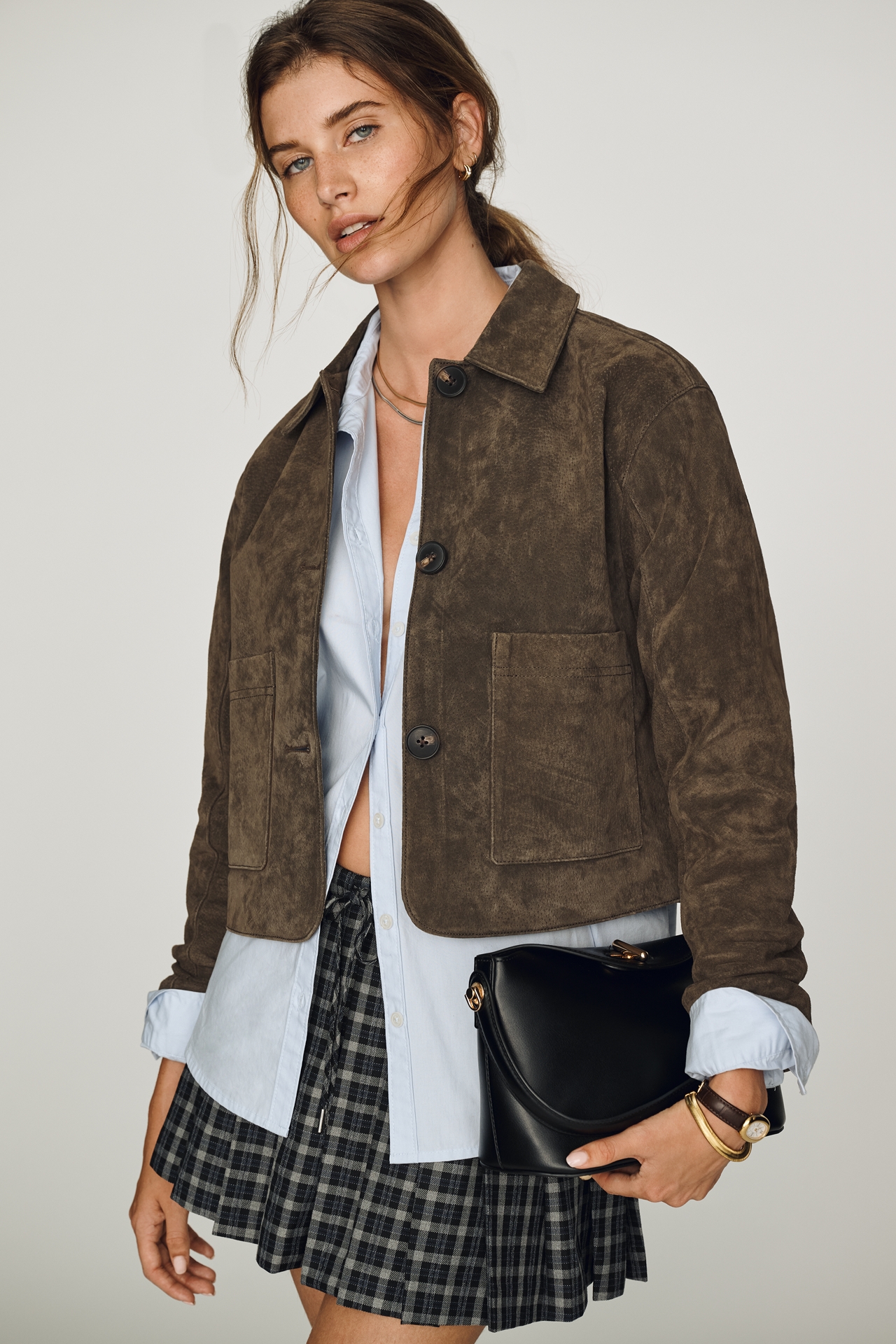 BLANKNYC Cropped Suede Jacket
