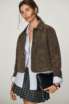 BLANKNYC Cropped Suede Jacket