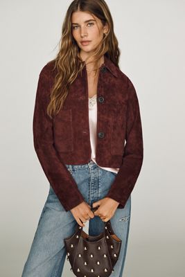 BLANKNYC Cropped Suede Jacket