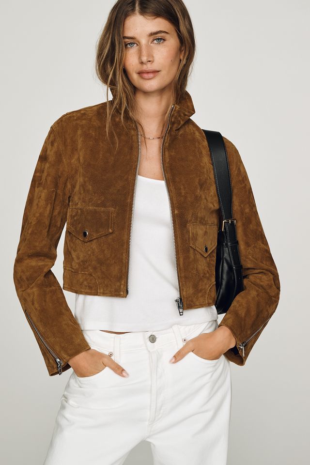 BLANKNYC Suede Cropped Jacket #1
