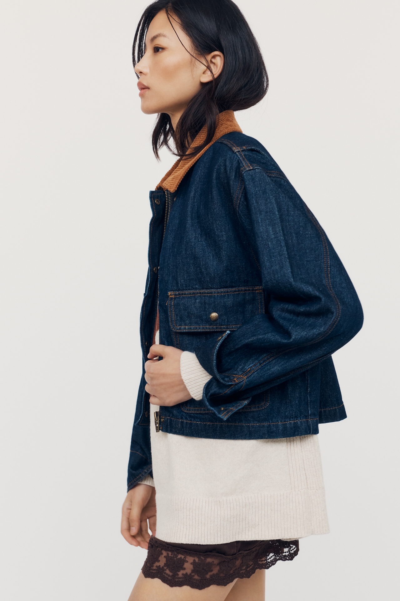 BLANKNYC Out and About Cotton Denim Jacket