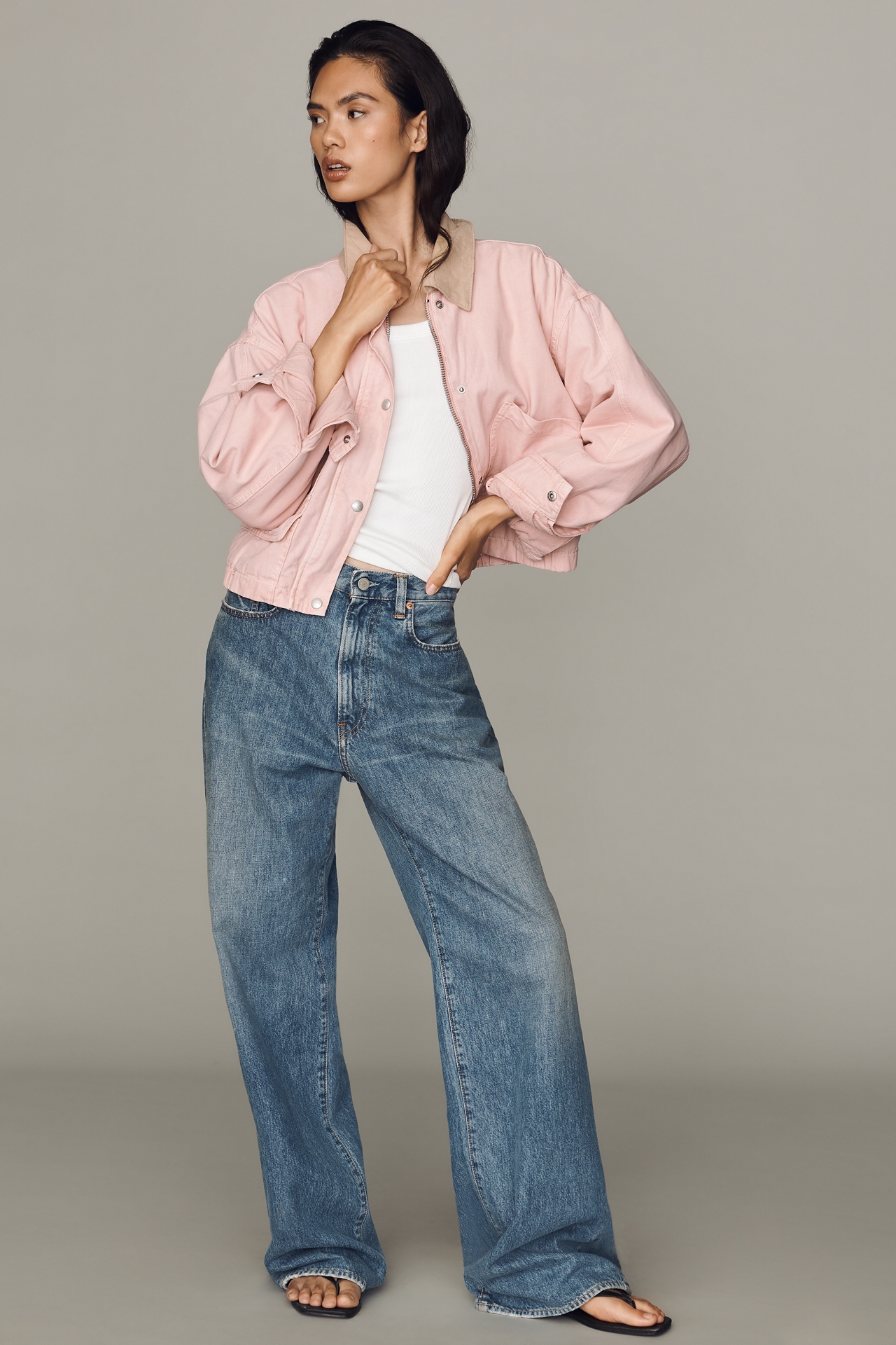 BLANKNYC Cotton Crop Bomber Jacket