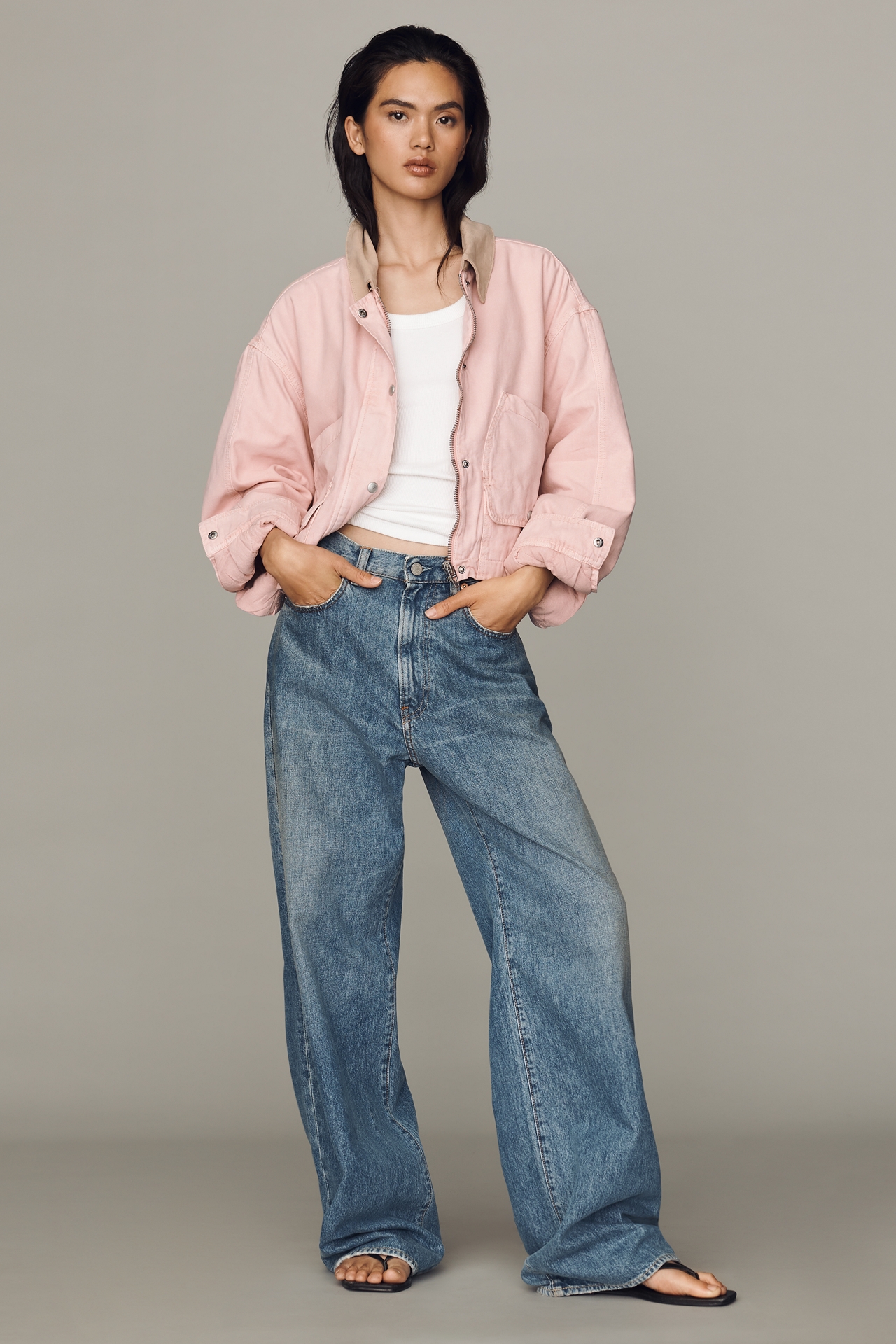 BLANKNYC Cotton Crop Bomber Jacket