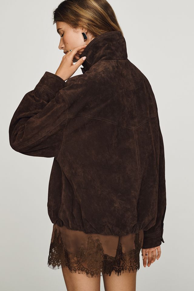 BLANKNYC Funnel-Neck Suede Jacket #2