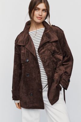 BLANKNYC Belted Short Trench Coat
