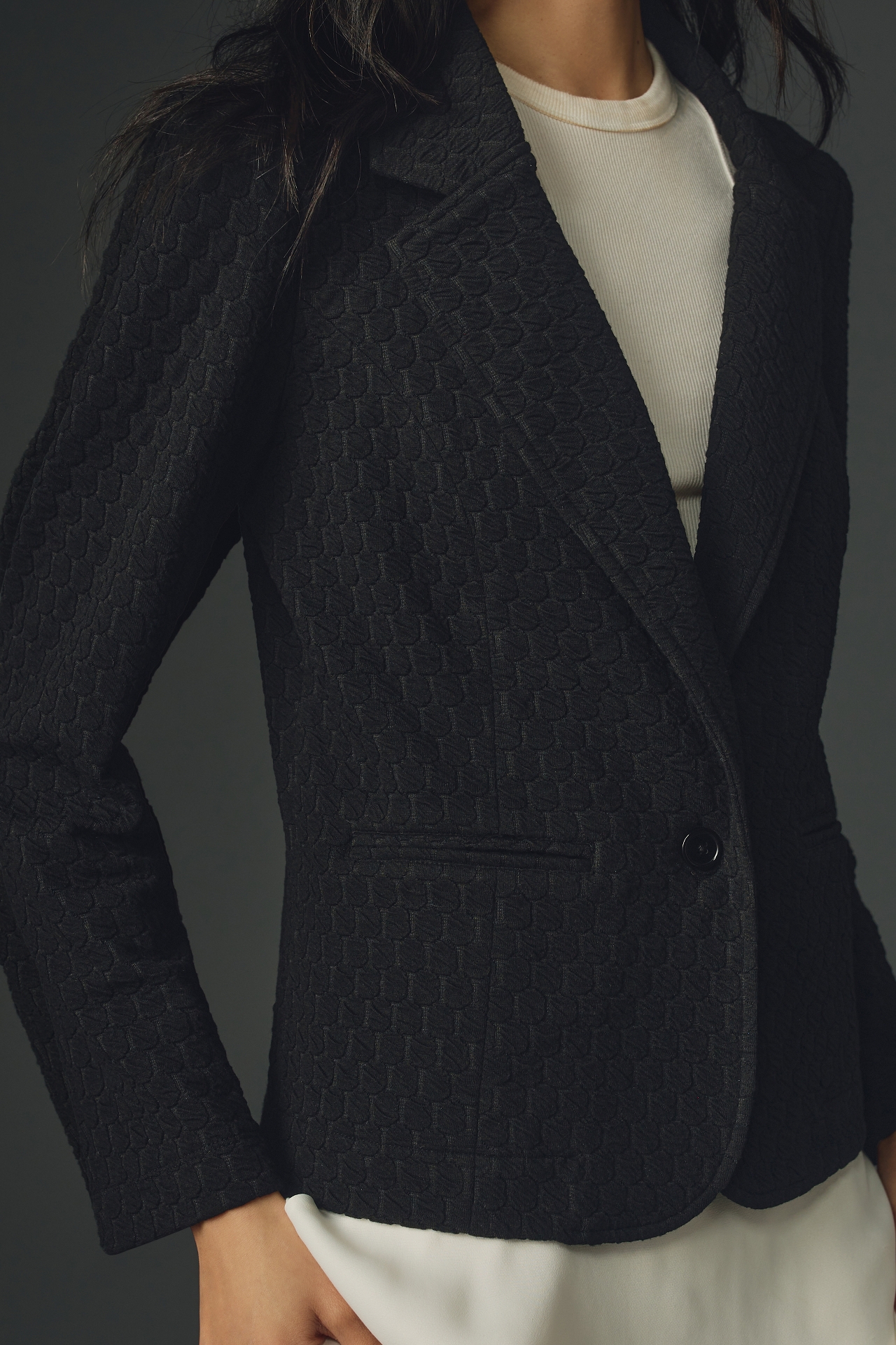 Porridge Textured Knit Blazer