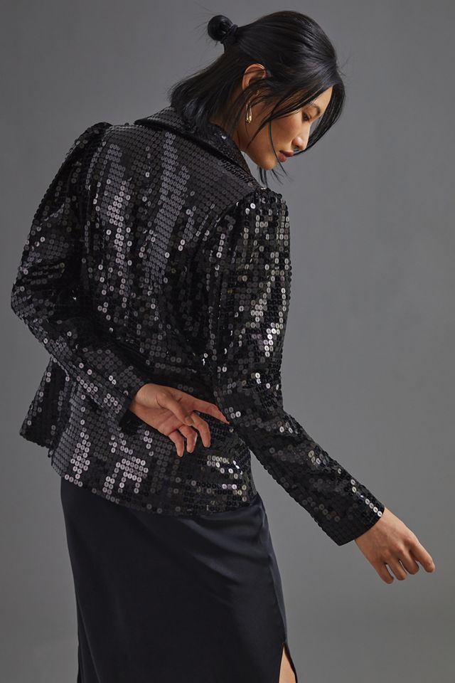 Anna Sui Midnight Sequin Blazer #2