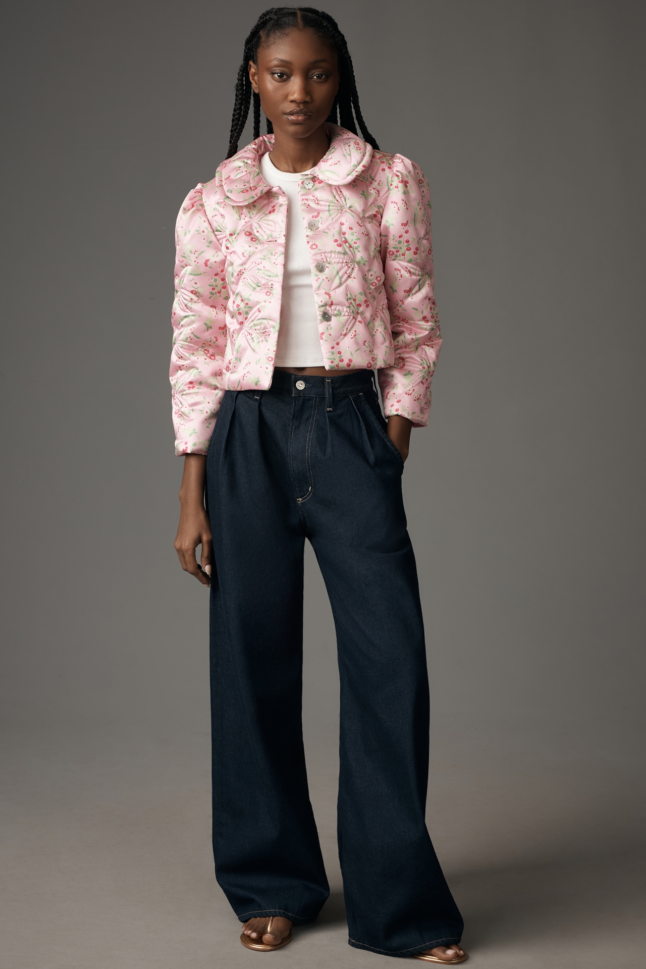 Anna Sui Arcadia Blossom Cropped Lady Jacket