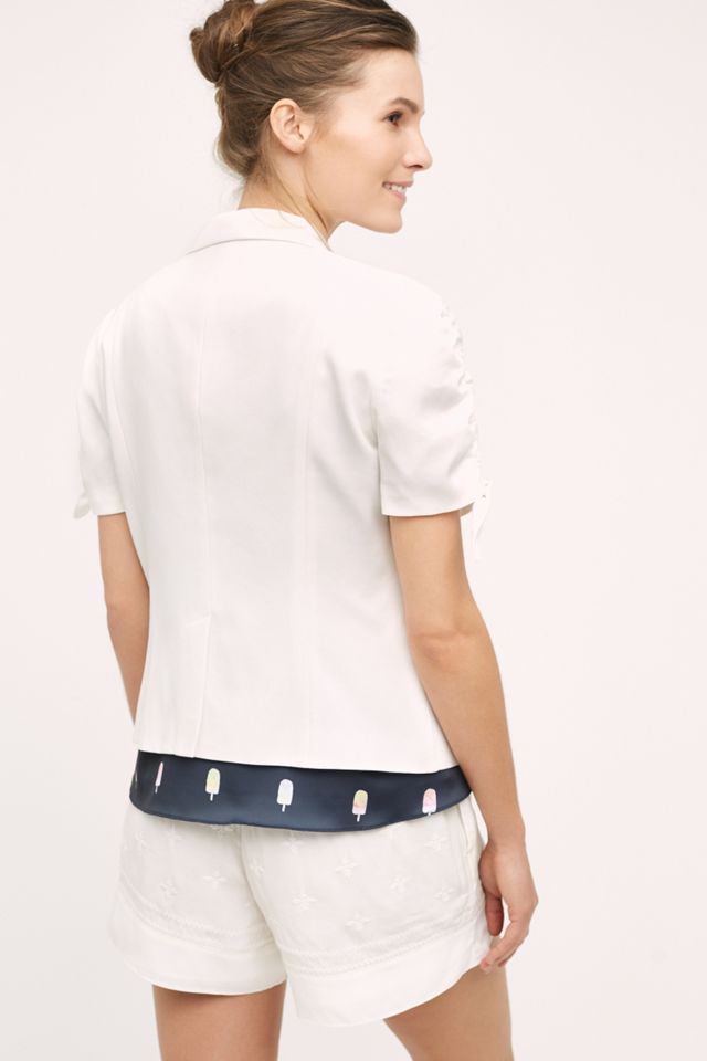 Ruched Sleeve Blazer  #1