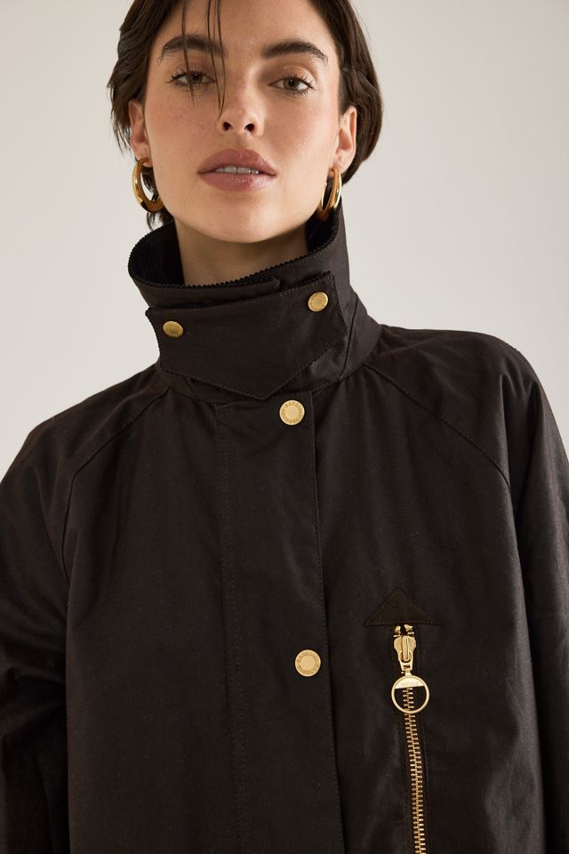 Barbour Evette Waxed Cotton Car Coat #2