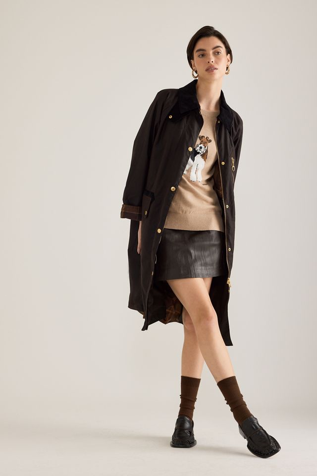 Barbour Evette Waxed Cotton Car Coat #3