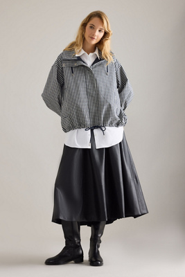 Barbour Bronwyn Gingham Funnel-Neck Showerproof Jacket