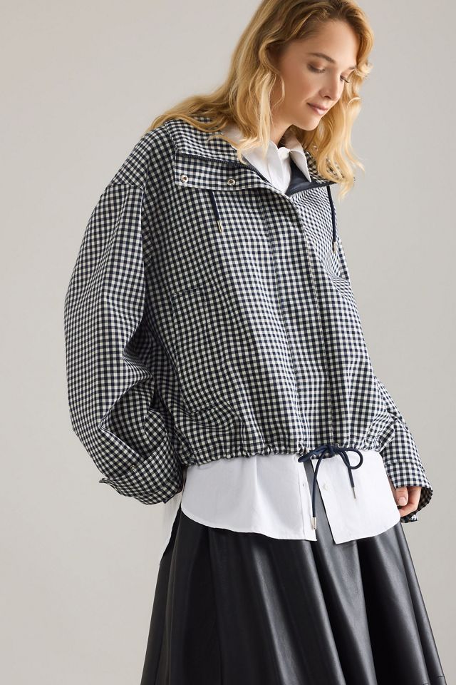 Barbour Bronwyn Gingham Funnel-Neck Showerproof Jacket #2