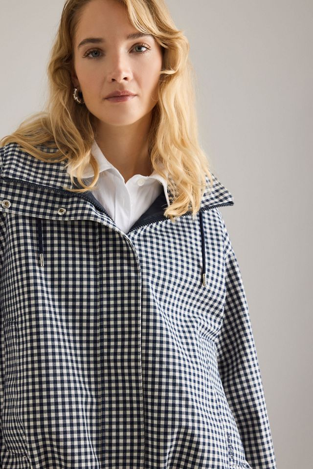 Barbour Bronwyn Gingham Funnel-Neck Showerproof Jacket #5