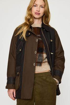 Barbour Felton 100% Waxed Cotton Check Jacket