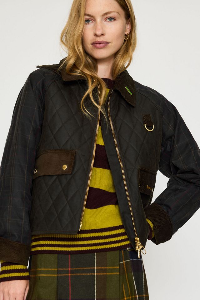 Barbour Spey 100% Waxed Cotton Tartan Quilted Jacket #2
