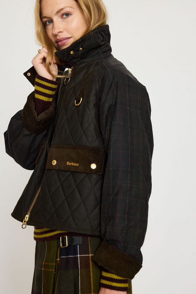 Barbour Spey 100% Waxed Cotton Tartan Quilted Jacket #3