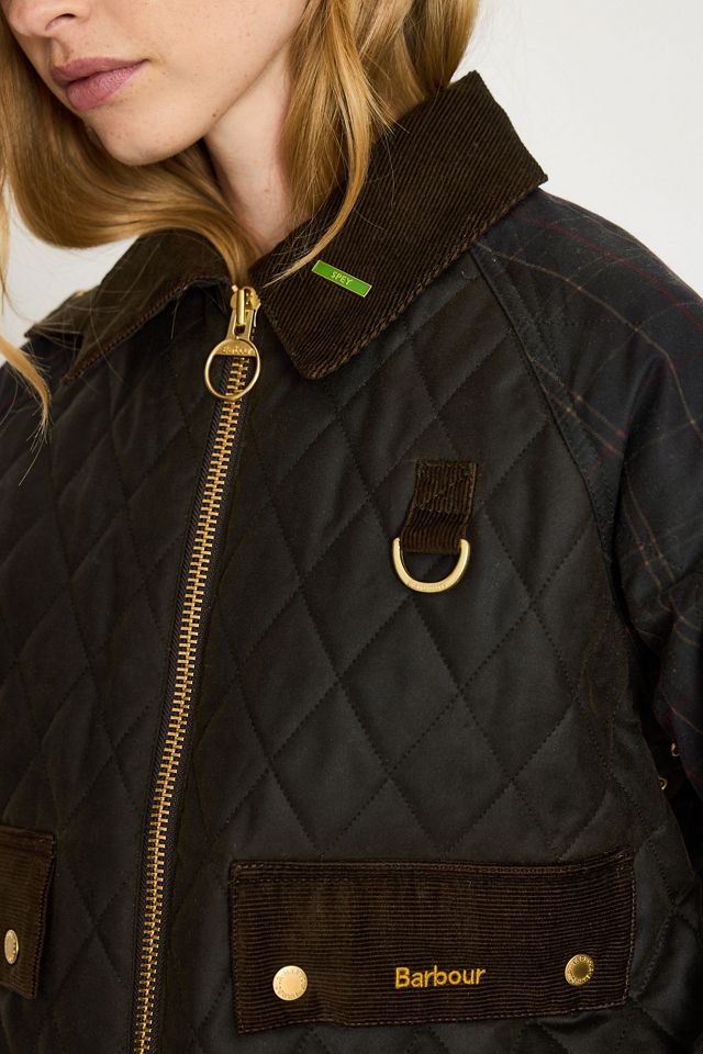 Barbour Spey 100% Waxed Cotton Tartan Quilted Jacket #4