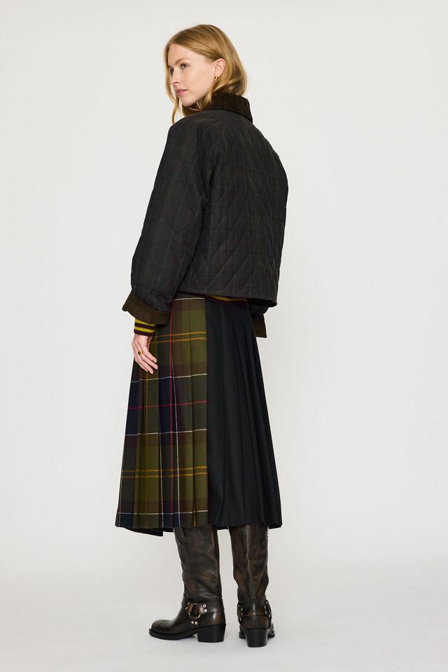 Barbour Spey 100% Waxed Cotton Tartan Quilted Jacket #5