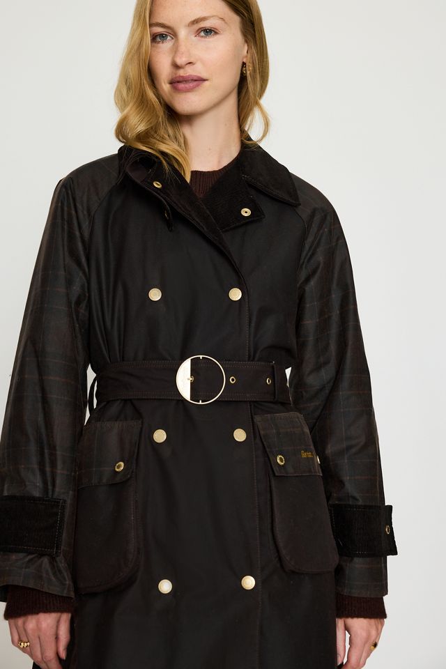 Barbour Elva 100% Waxed Cotton Longline Jacket #3