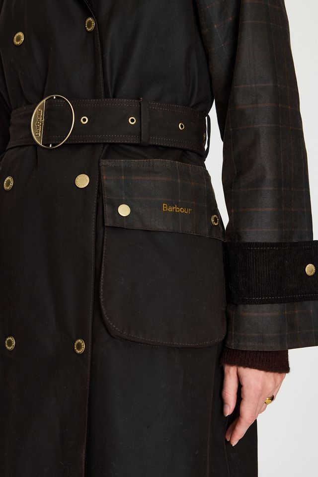 Barbour Elva 100% Waxed Cotton Longline Jacket #5
