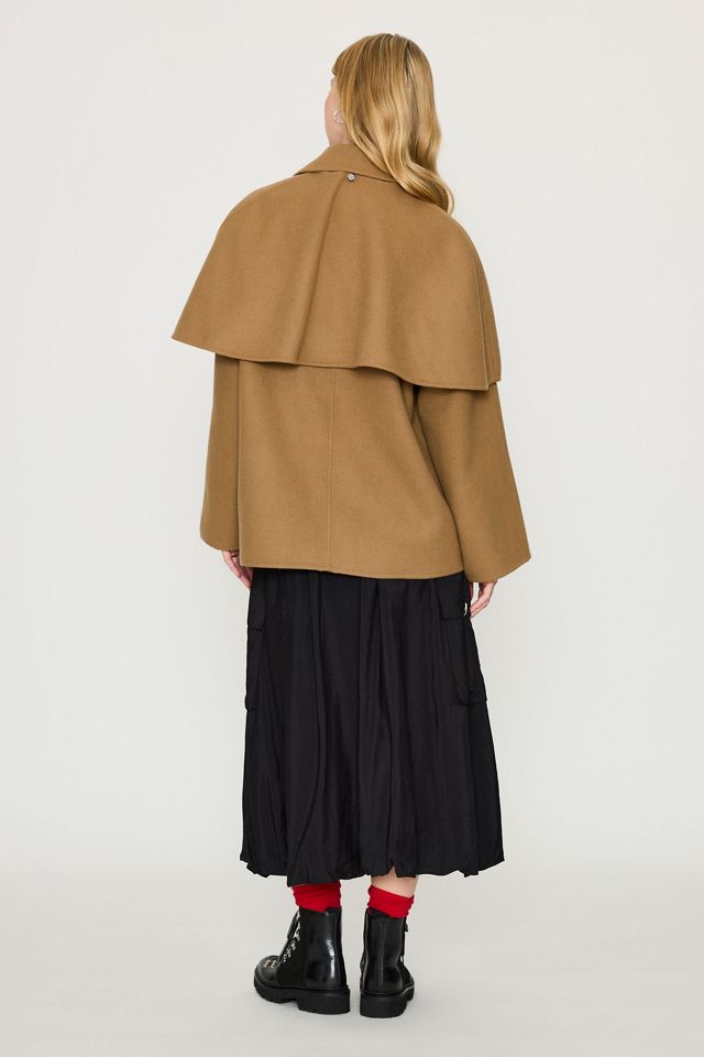 Barbour Aggy Wool-Blend Cape Coat #4