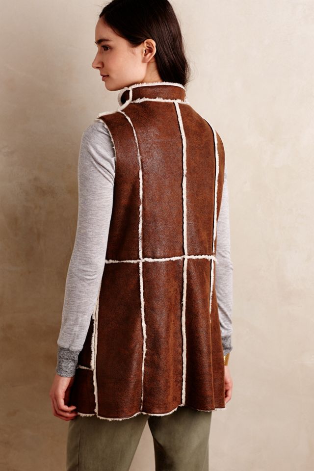 Draped Sherpa Vest #1