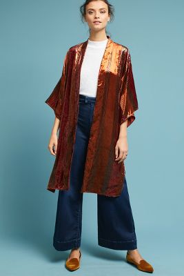 velvet kimono jacket