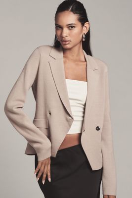 Maeve Tweed Cropped Blazer | Anthropologie