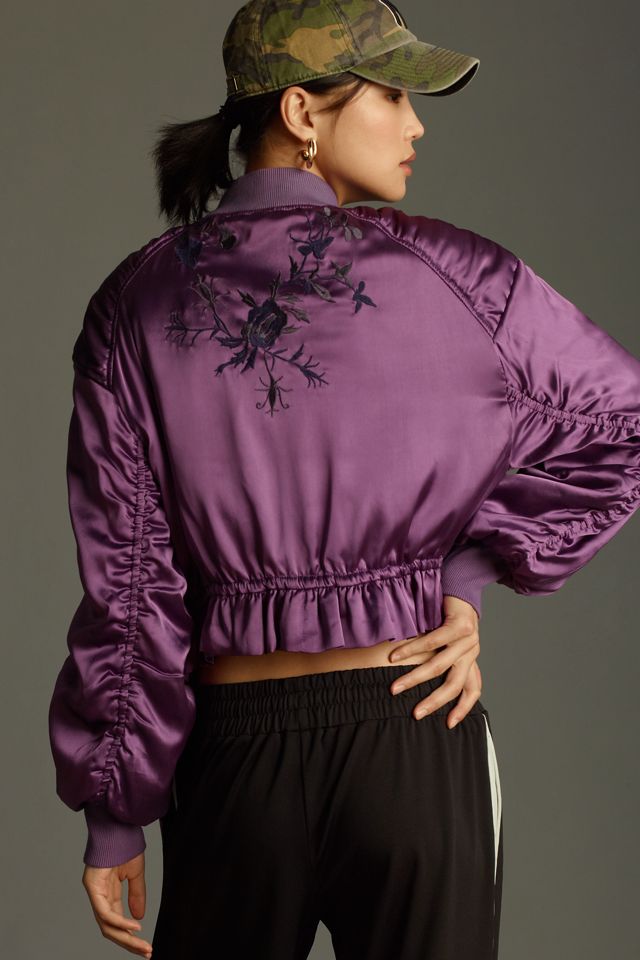 By Anthropologie Satin Embroidered Jacket #2