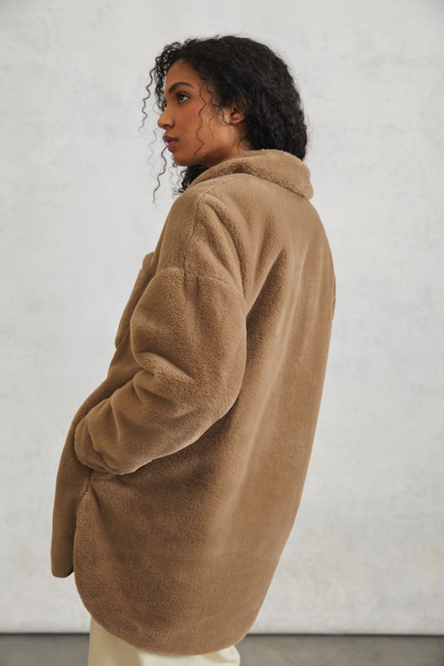 Simone Faux Fur Shirt Jacket #1