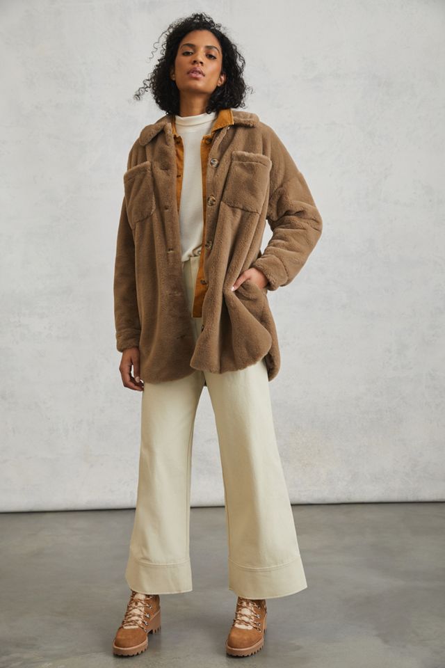 Simone Faux Fur Shirt Jacket #3