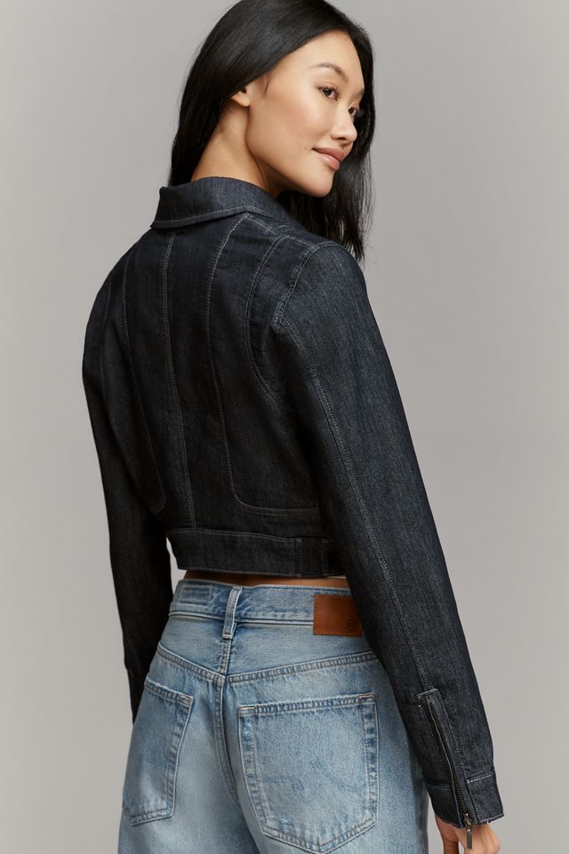 Rumi Shrunken Stretch Denim Moto Jacket by Pilcro #1
